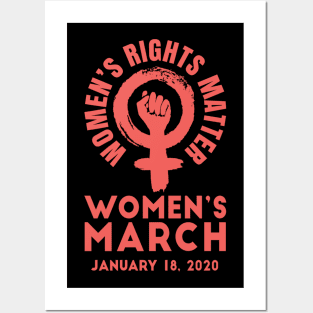 Women's Rights Matter Women's March 2020 Posters and Art